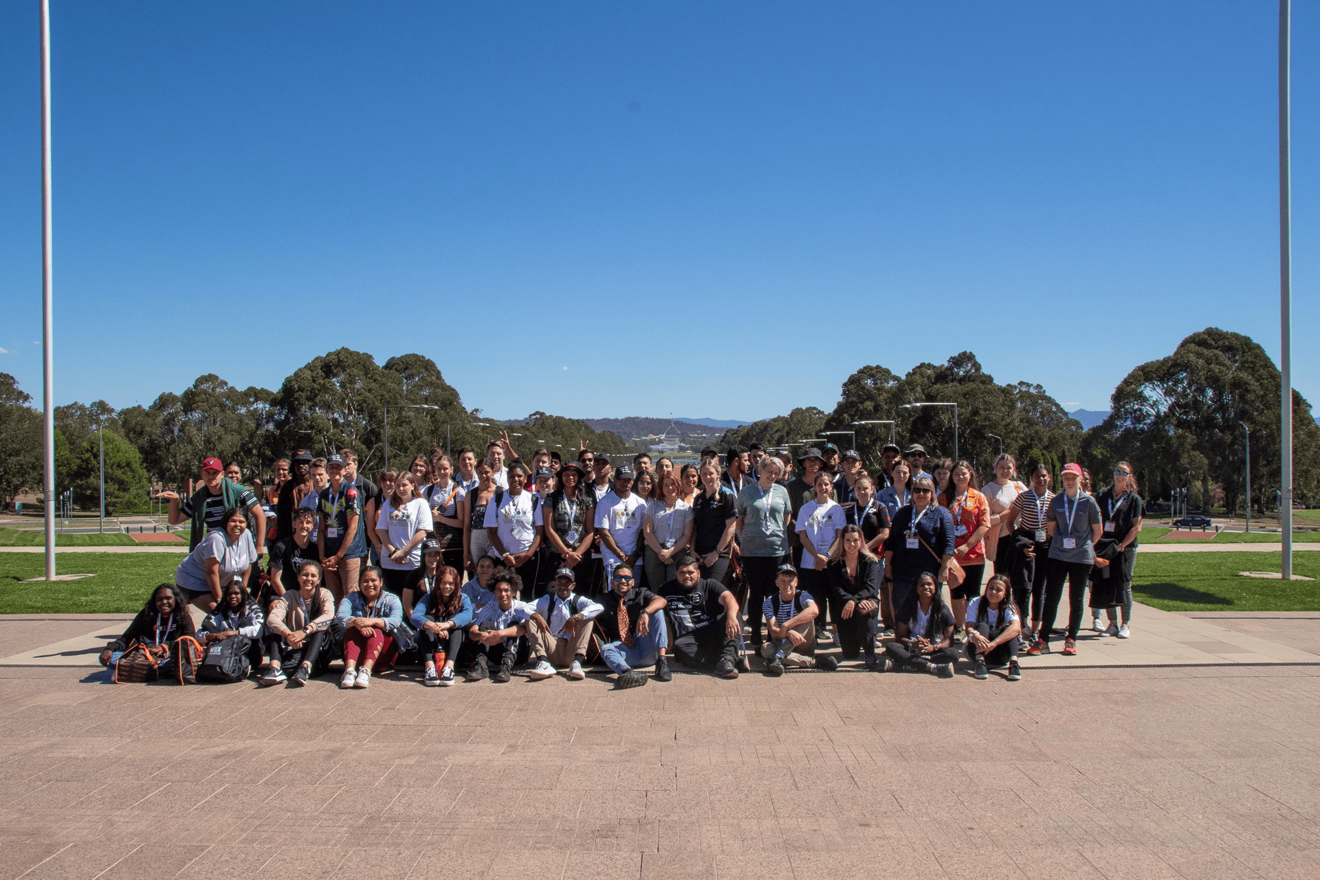 The WEX Canberra 2019 group photographed together on a Canberra lawn